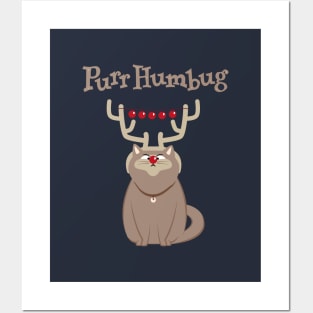 Purr Humbug. Not-So-Festive Cat. Posters and Art